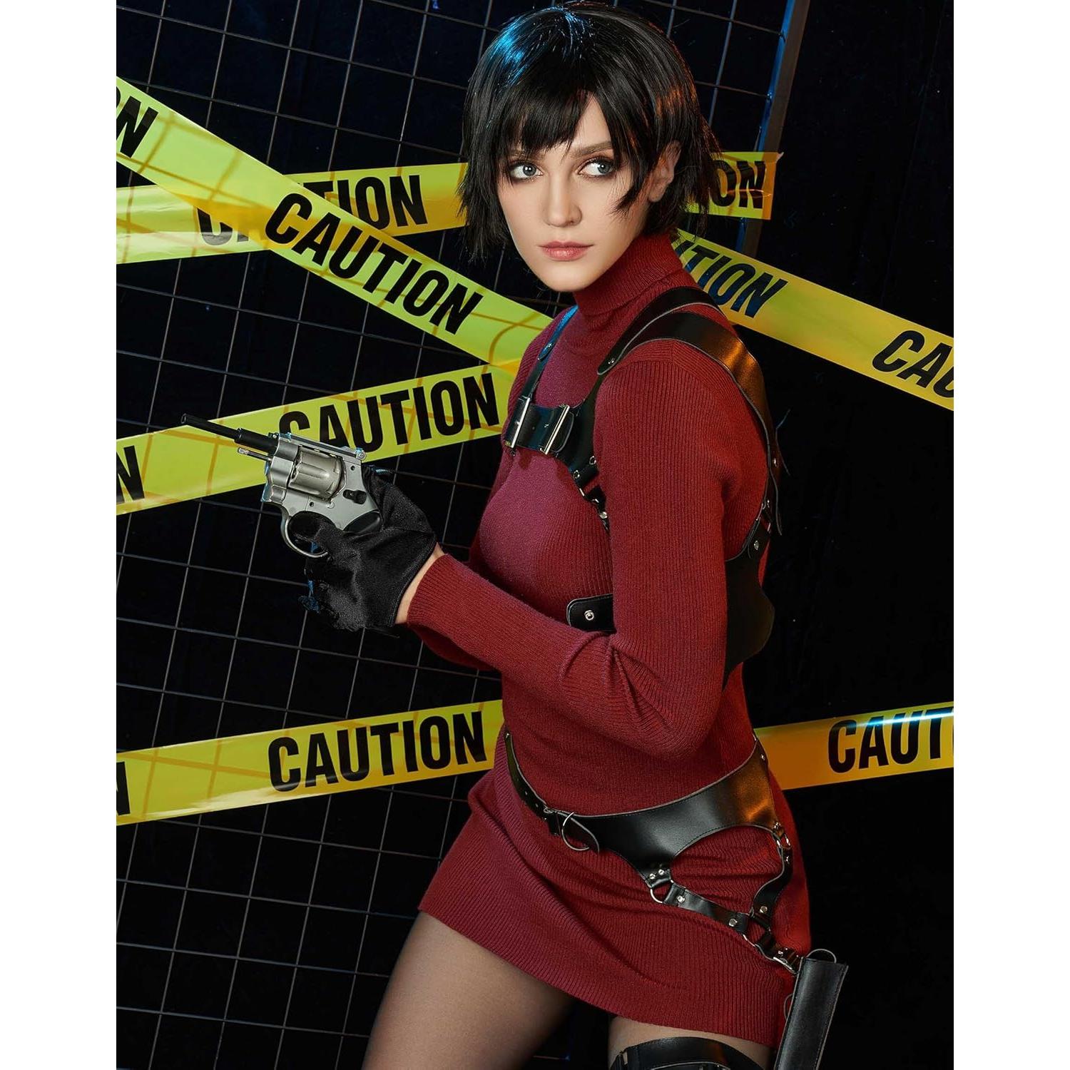 Conjunto de Vestido de Suéter Rojo para Cosplay Mujer - Cosplay.fm