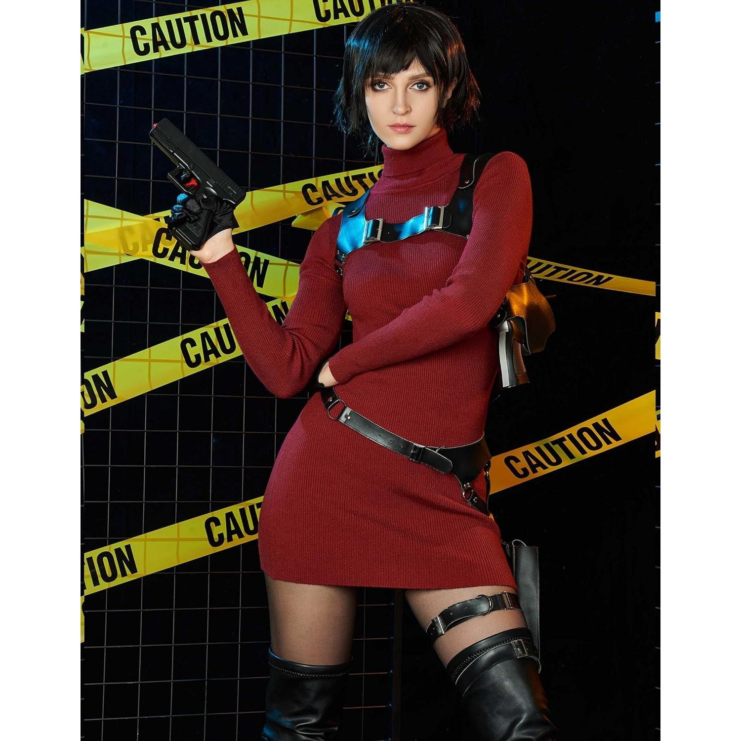 Conjunto de Vestido de Suéter Rojo para Cosplay Mujer - Cosplay.fm