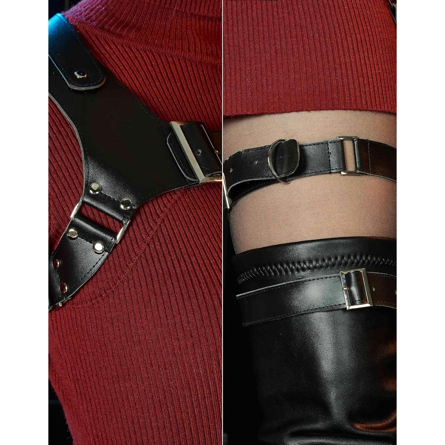 Conjunto de Vestido de Suéter Rojo para Cosplay Mujer - Cosplay.fm