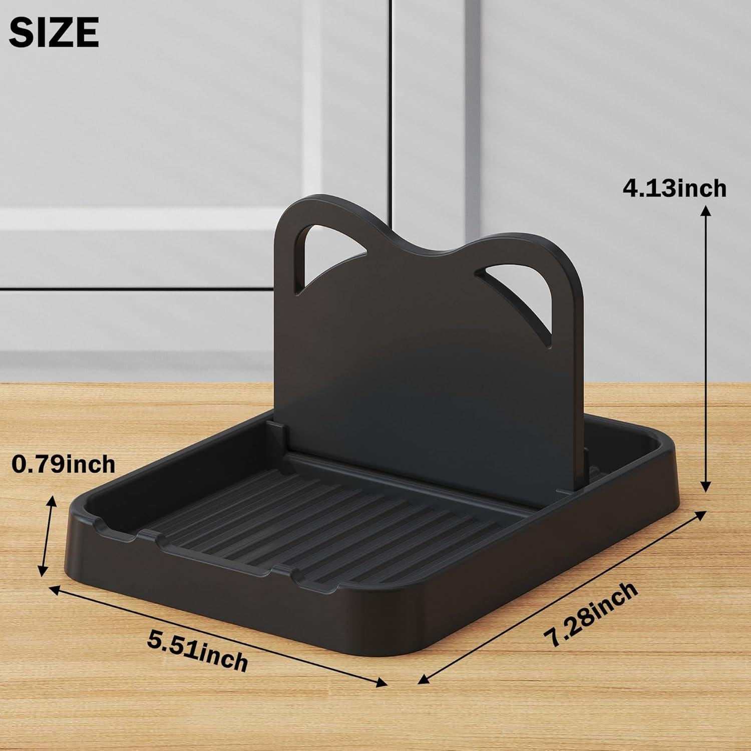 Soporte de Cuchara Plegable H&W 2Pcs Negro para Cocina