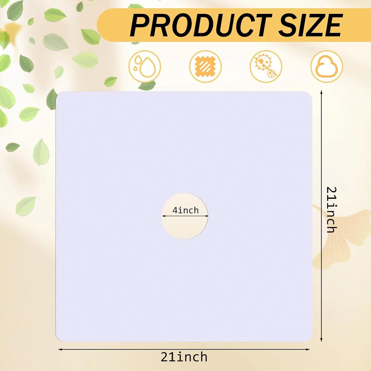 Alfombrilla de Ducha Antideslizante Dunzoom 54x54cm Blanca