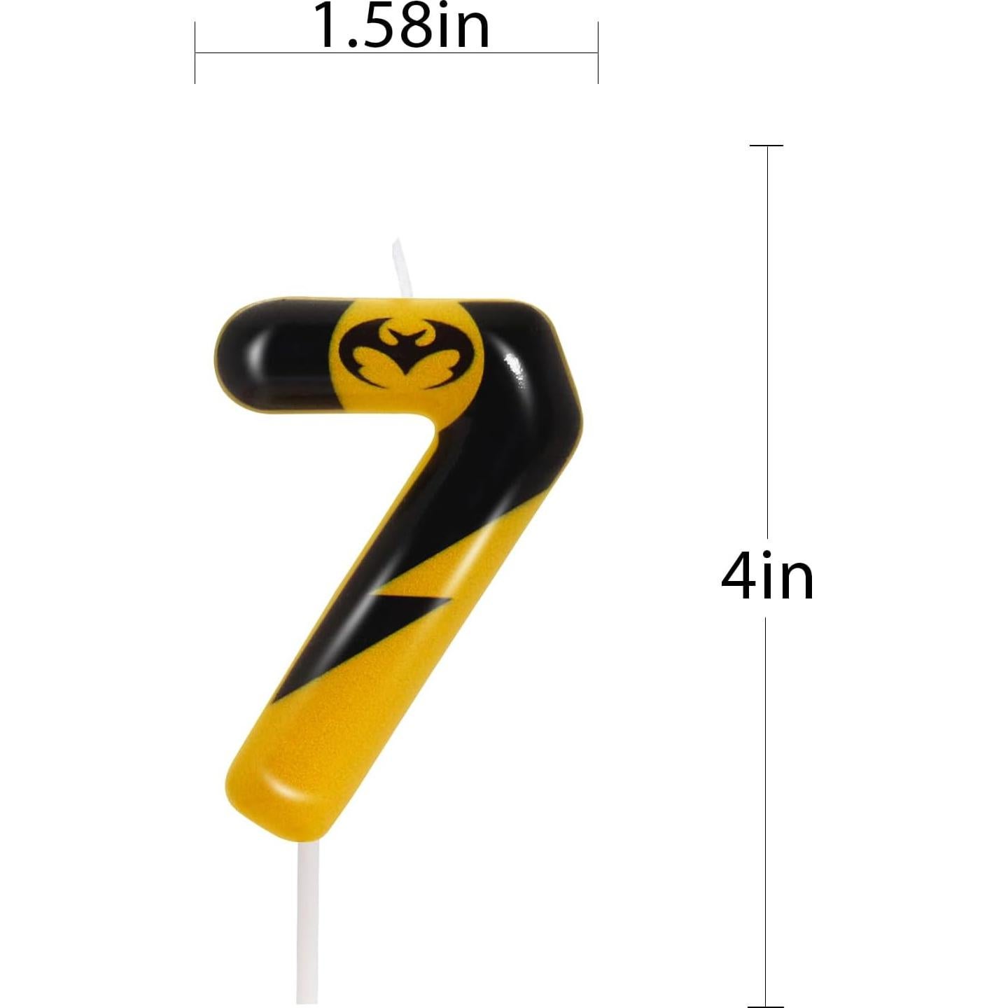 Vela de Cumpleaños Murciélago OGnomiFX Número 7 3.81 cm