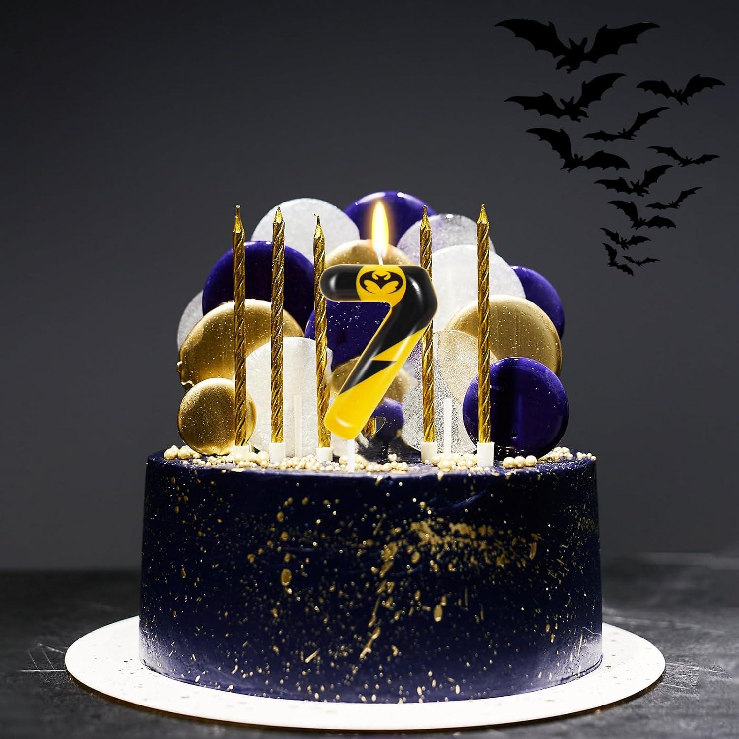 Vela de Cumpleaños Murciélago OGnomiFX Número 7 3.81 cm