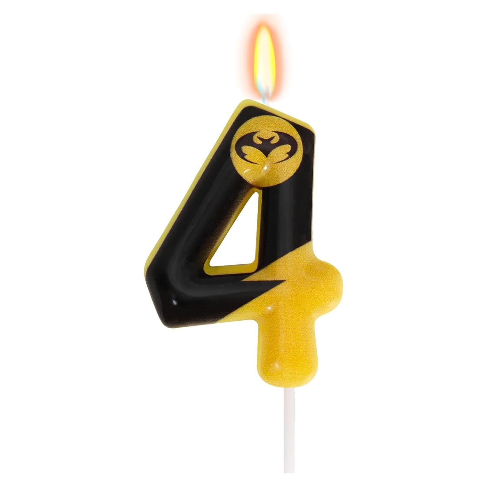 Vela de Cumpleaños Murciélago Número 4 - Decoración Pastel