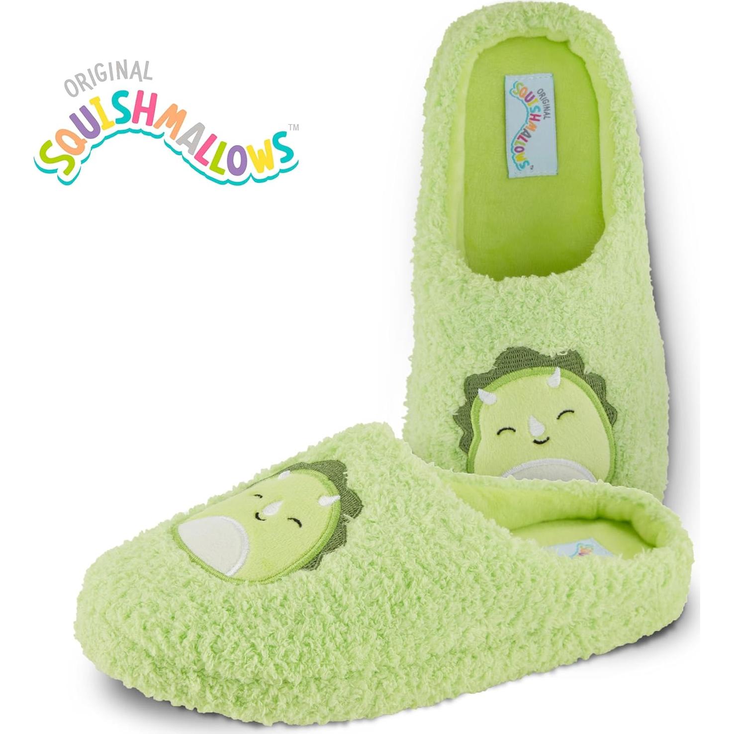 Pantuflas Squishmallows para Mujeres Menta Suaves y Antideslizantes