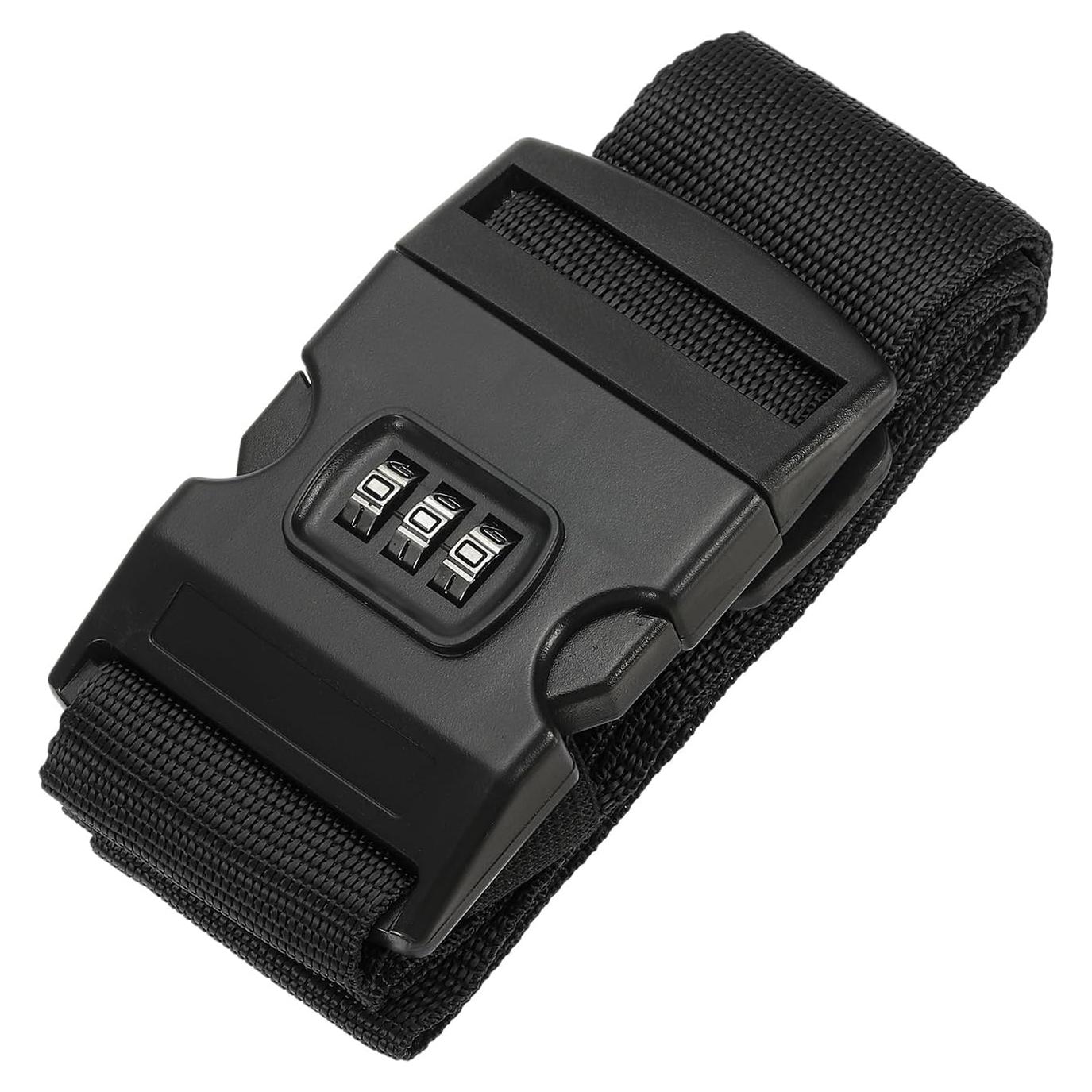 Correas de Equipaje PATIKIL Ajustables con Candado 100-200cm Negro