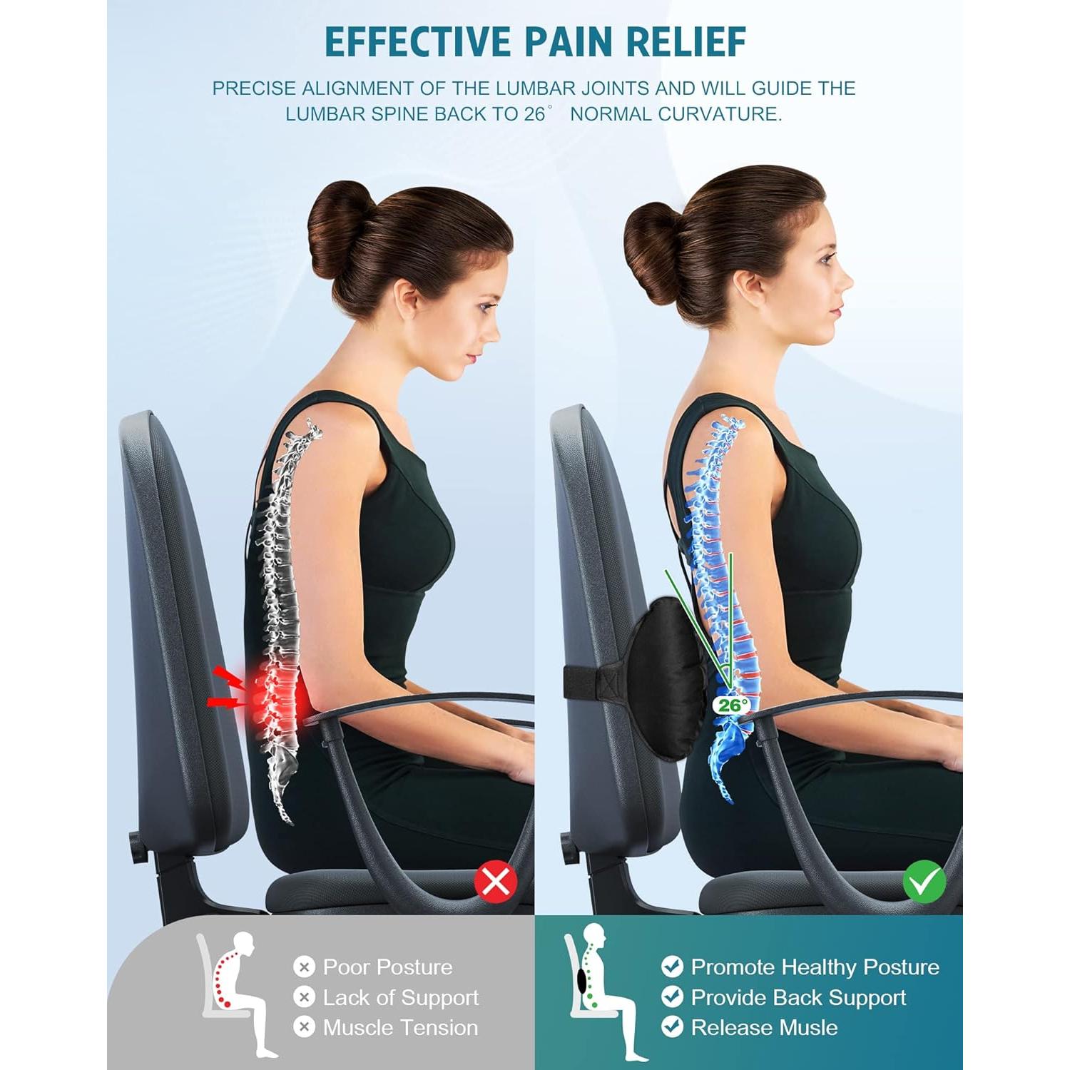 Almohada Lumbar Inflable BLABOK para Viajes y Oficina