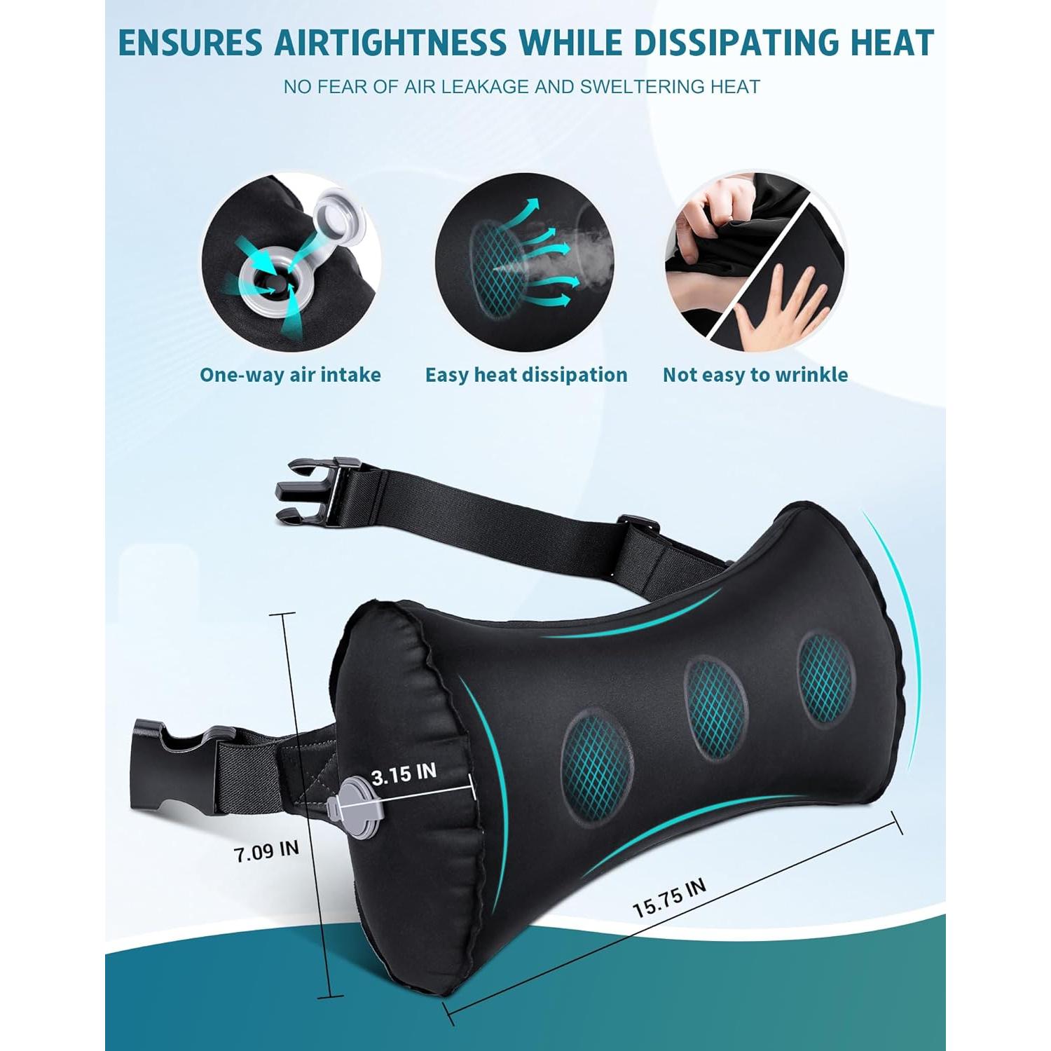 Almohada Lumbar Inflable BLABOK para Viajes y Oficina