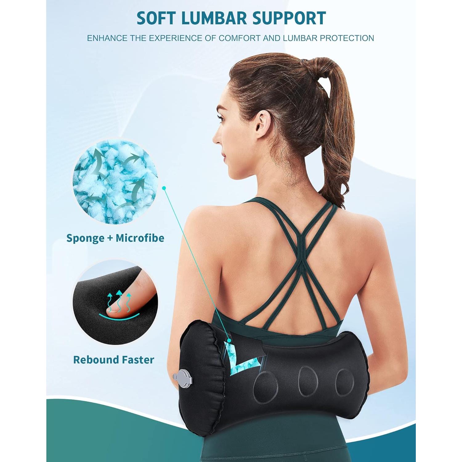 Almohada Lumbar Inflable BLABOK para Viajes y Oficina