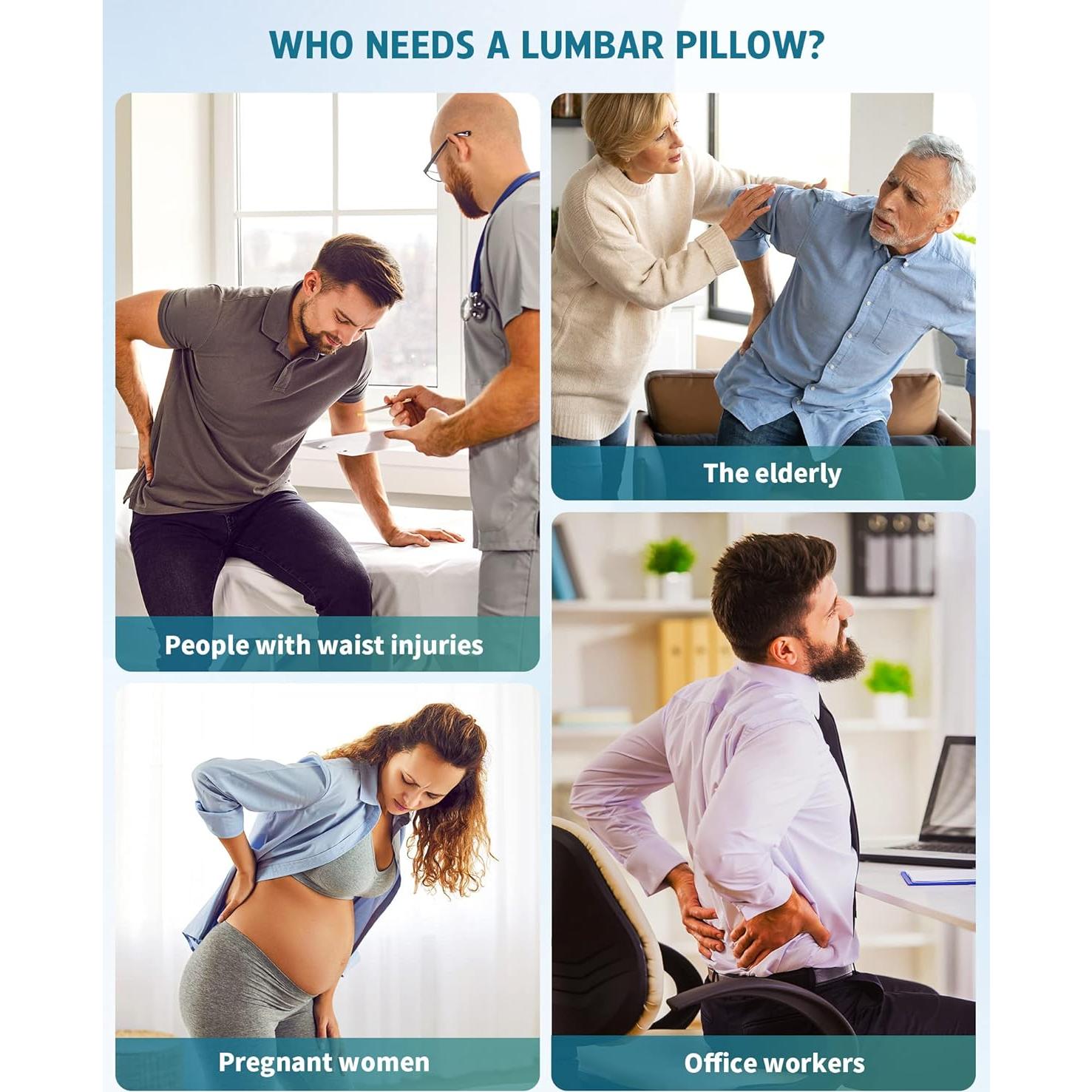 Almohada Lumbar Inflable BLABOK para Viajes y Oficina