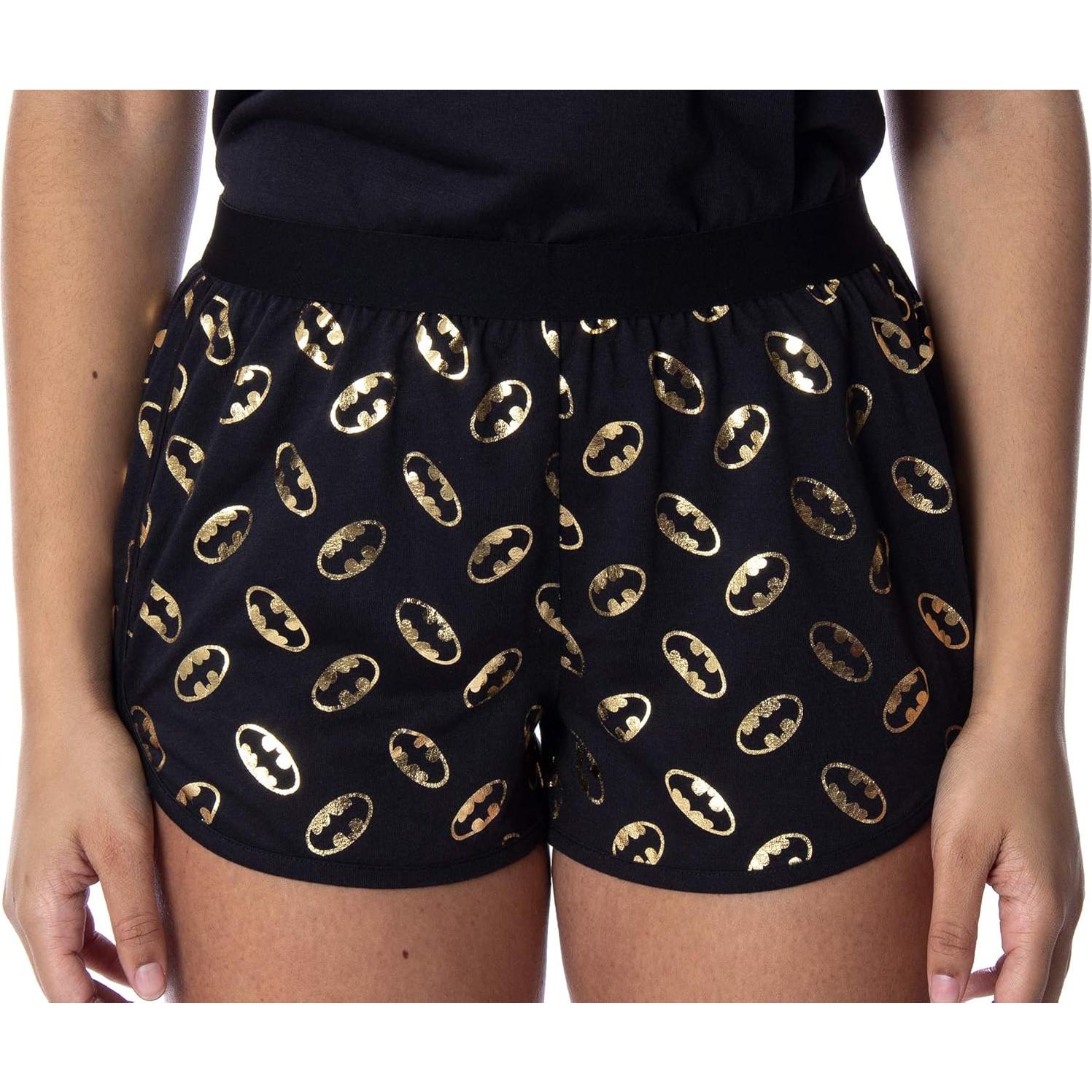 Pijama de mujer Batman Intimo 2 piezas con logo dorado