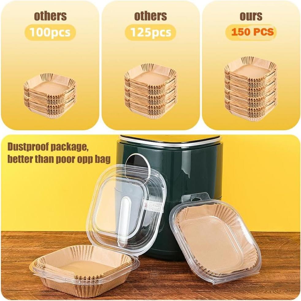 Forros Desechables para Freidora de Aire M-bestl 150 Pcs 19.05 cm