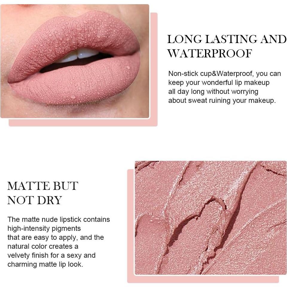 Lápiz Labial Mate BINGBRUSH 01# - Larga Duración y Hidratante