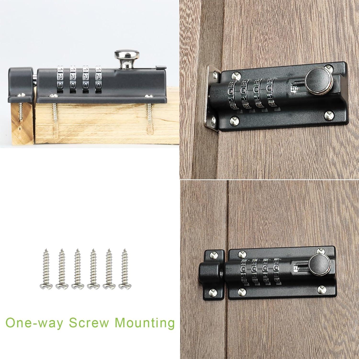 Cerrojo de Combinación Kezzon DLB001B 4 Dígitos Seguridad Negra