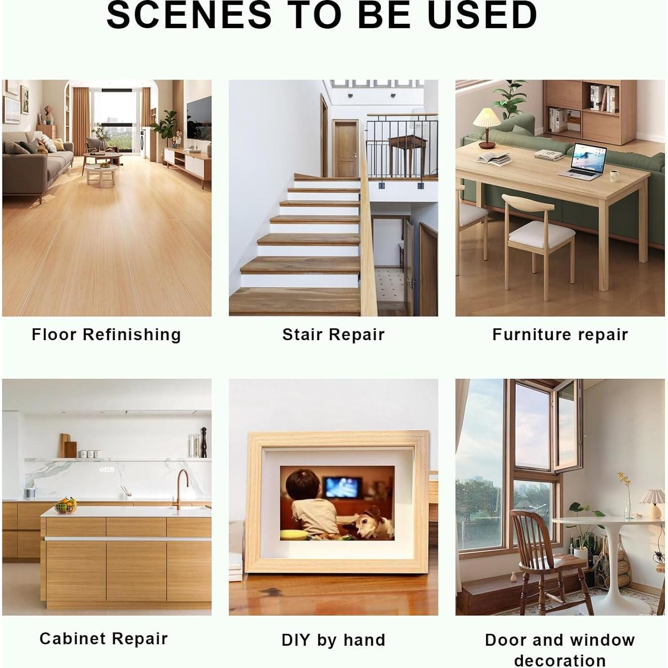 Cinta de Reparación de Grano de Madera Bomei 10cm x 10m - Autoadhesiva