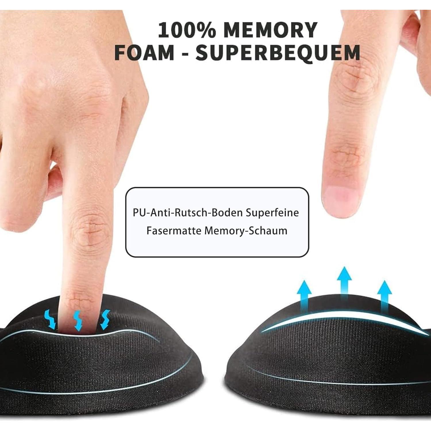 Alfombrilla de Ratón Ergonómica VENUSDALI con Soporte Negro