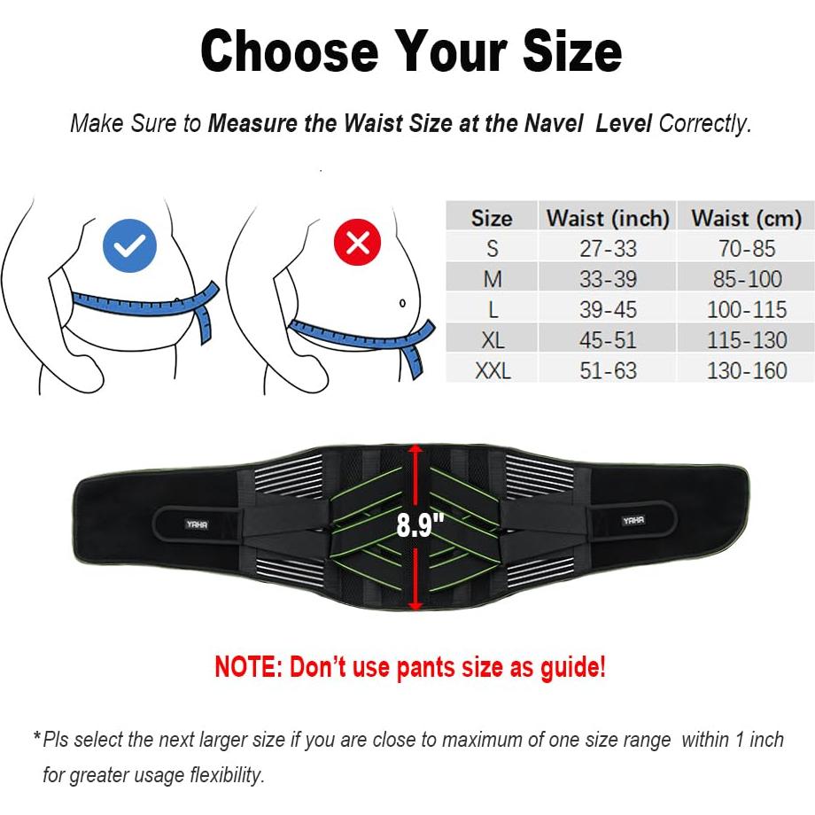 Faja de Soporte Lumbar YAHA M para Alivio de Espalda Baja