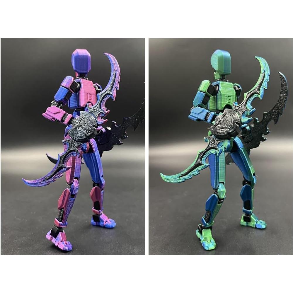 Robot Móvil Titan 13 Dummy 13 3D Articulado Azul Púrpura