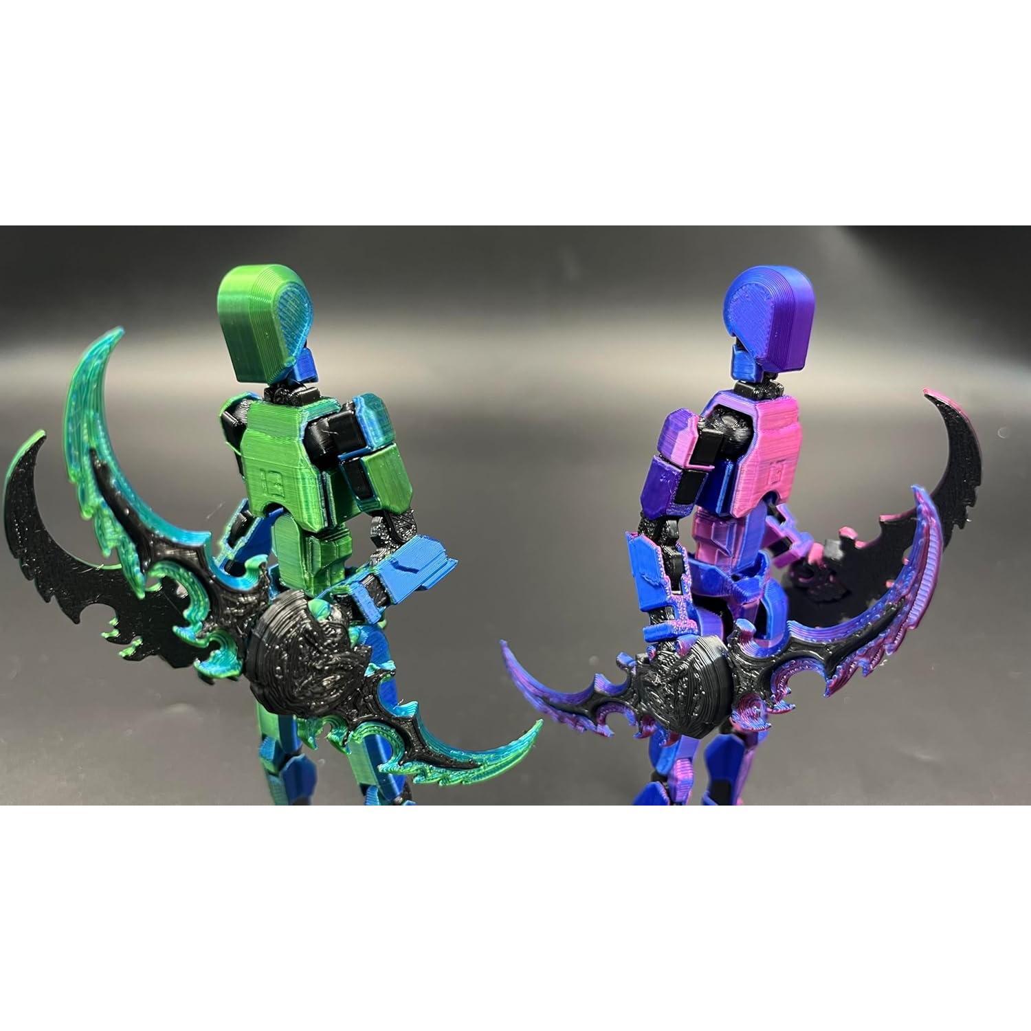 Robot Móvil Titan 13 Dummy 13 3D Articulado Azul Púrpura