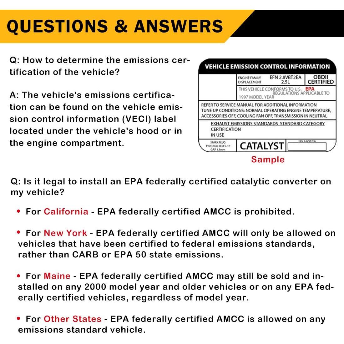 Convertidor Catalítico AUTOSAVER88 para Camry 2.2L 1997-2001