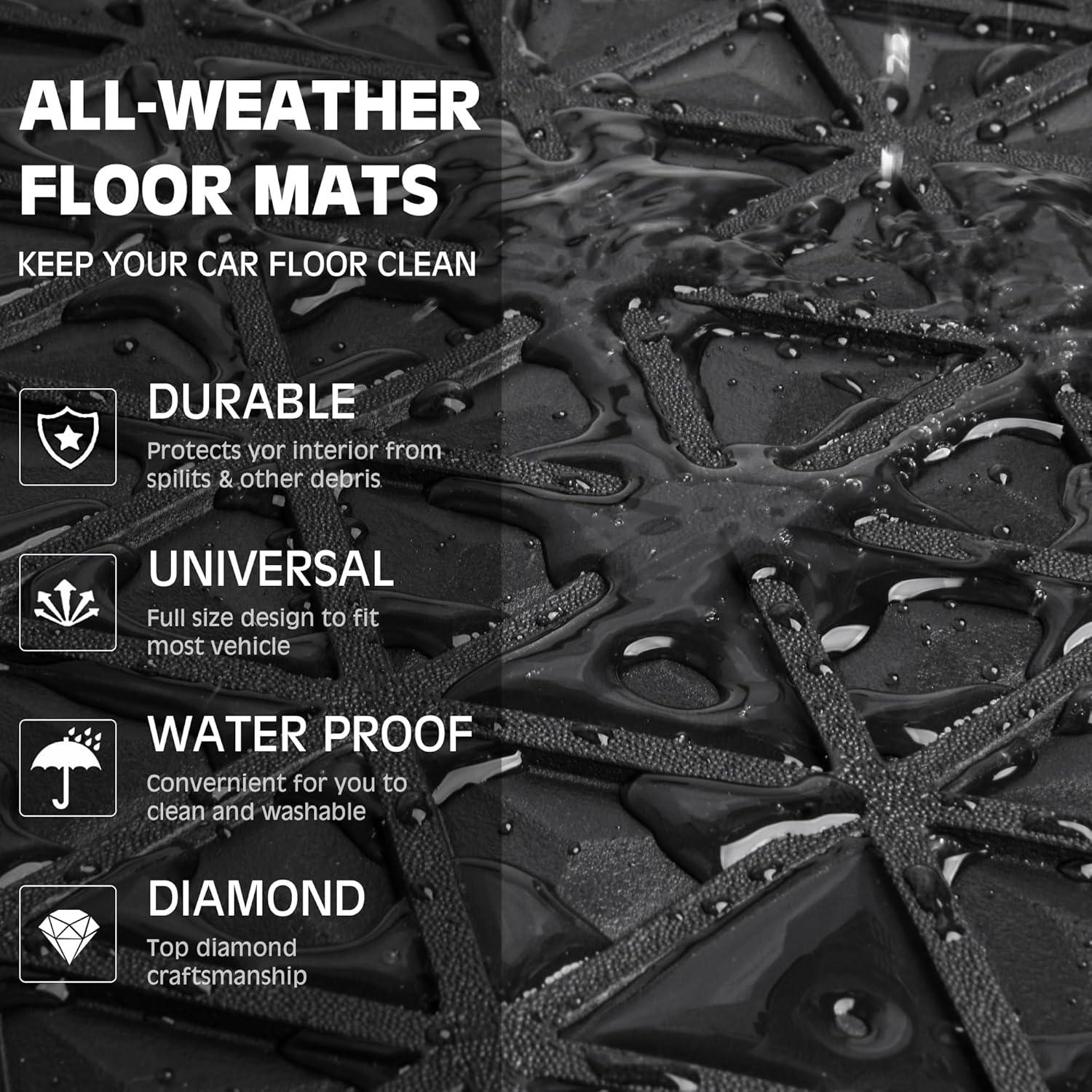 Alfombrillas de Coche CAR PASS Diamante Brillante Ajuste Universal