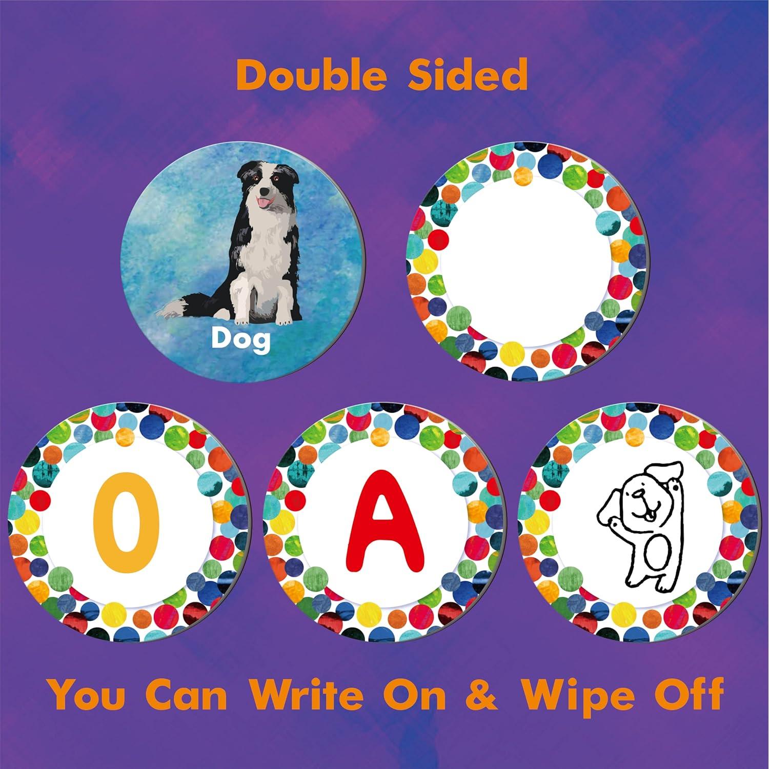 Juego de Memoria de Animales Hebayy - 50 Tarjetas Redondas 7.62 cm