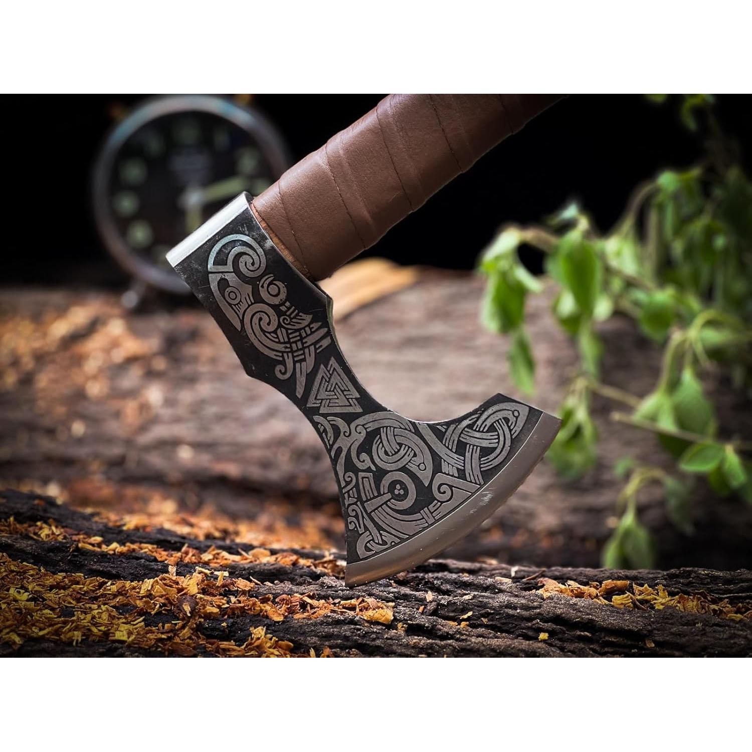 Hacha Vikinga Scarpio Cutlery 48.26 cm Acero Carbono Personalizada