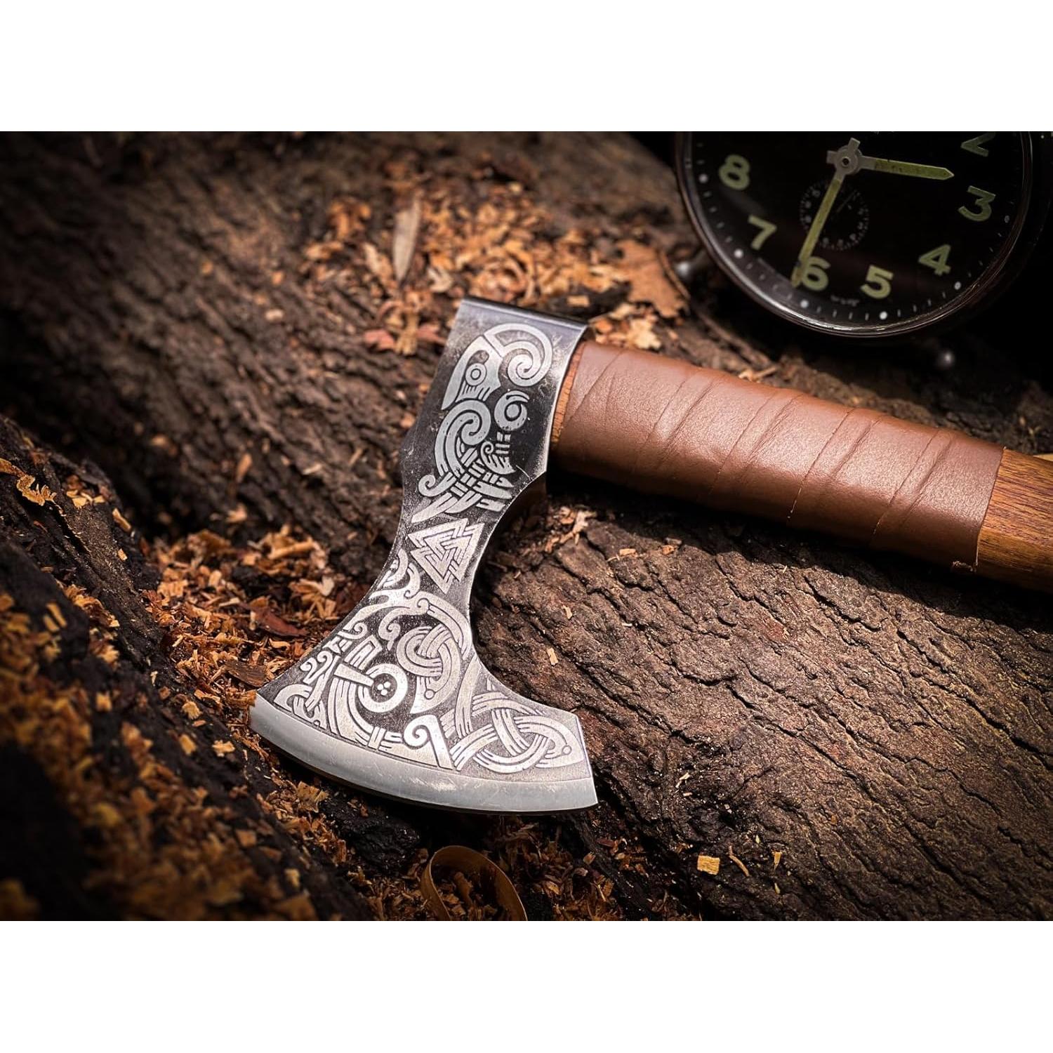 Hacha Vikinga Scarpio Cutlery 48.26 cm Acero Carbono Personalizada