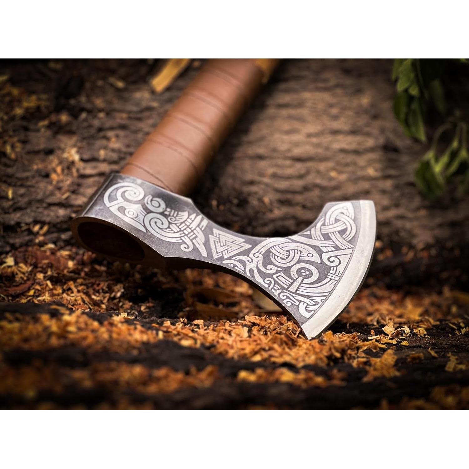 Hacha Vikinga Scarpio Cutlery 48.26 cm Acero Carbono Personalizada