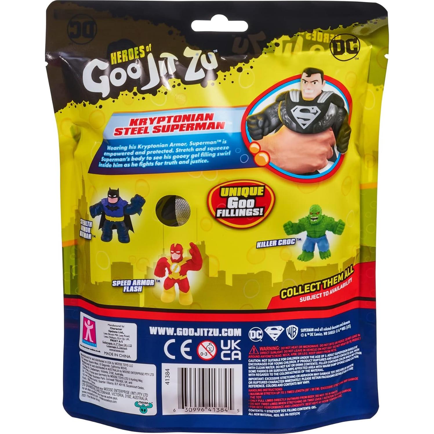 Héroes de Goo Jit Zu Superman Acero Kryptoniano 11.4 cm