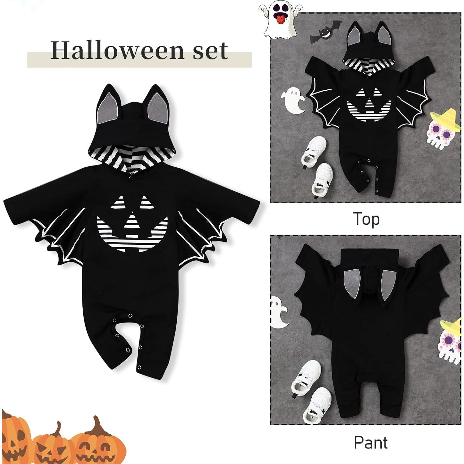 Disfraz de Halloween Bebé Rutoe Mono Murciélago 9-12 Meses