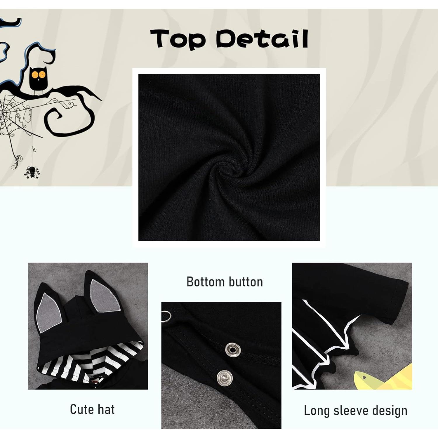 Disfraz de Halloween Bebé Rutoe Mono Murciélago 9-12 Meses