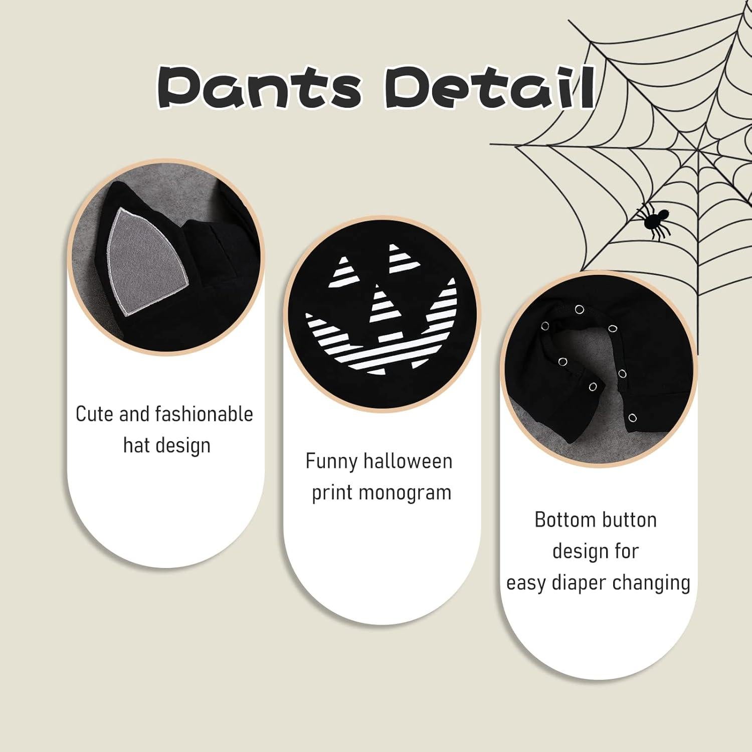 Disfraz de Halloween Bebé Rutoe Mono Murciélago 9-12 Meses