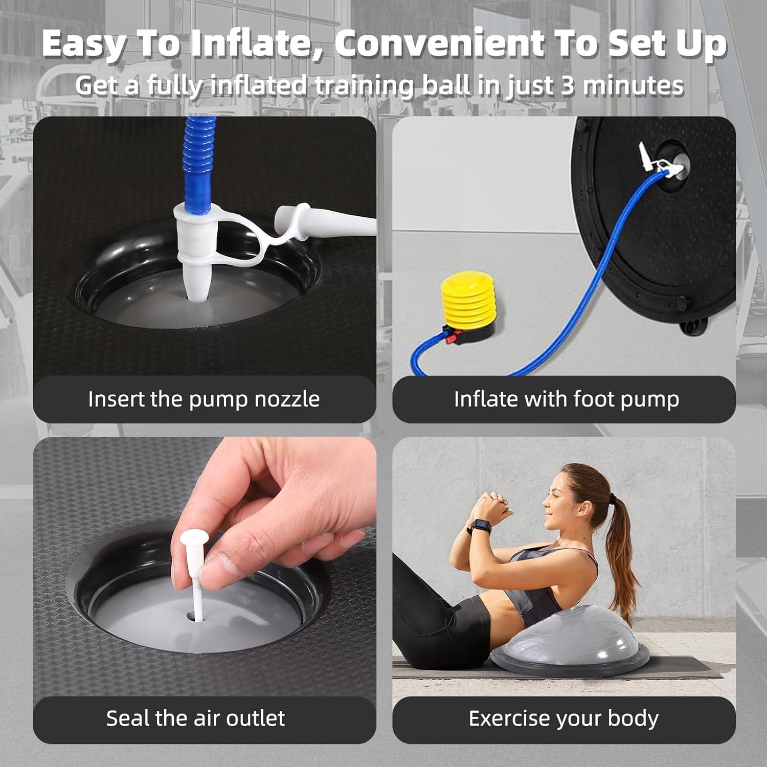 Bola de Equilibrio CDEN con Bandas de Resistencia - 58.4 cm