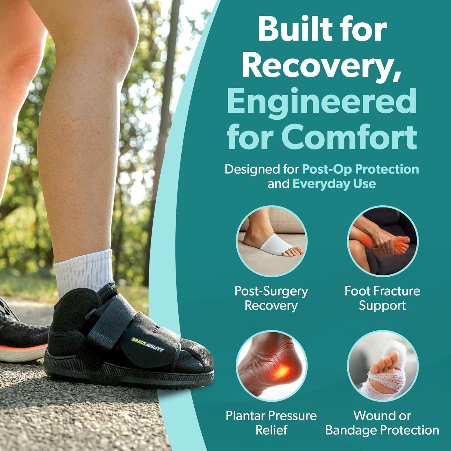 Zapato Médico Cerrado BraceAbility para Dedo Roto - Talla S