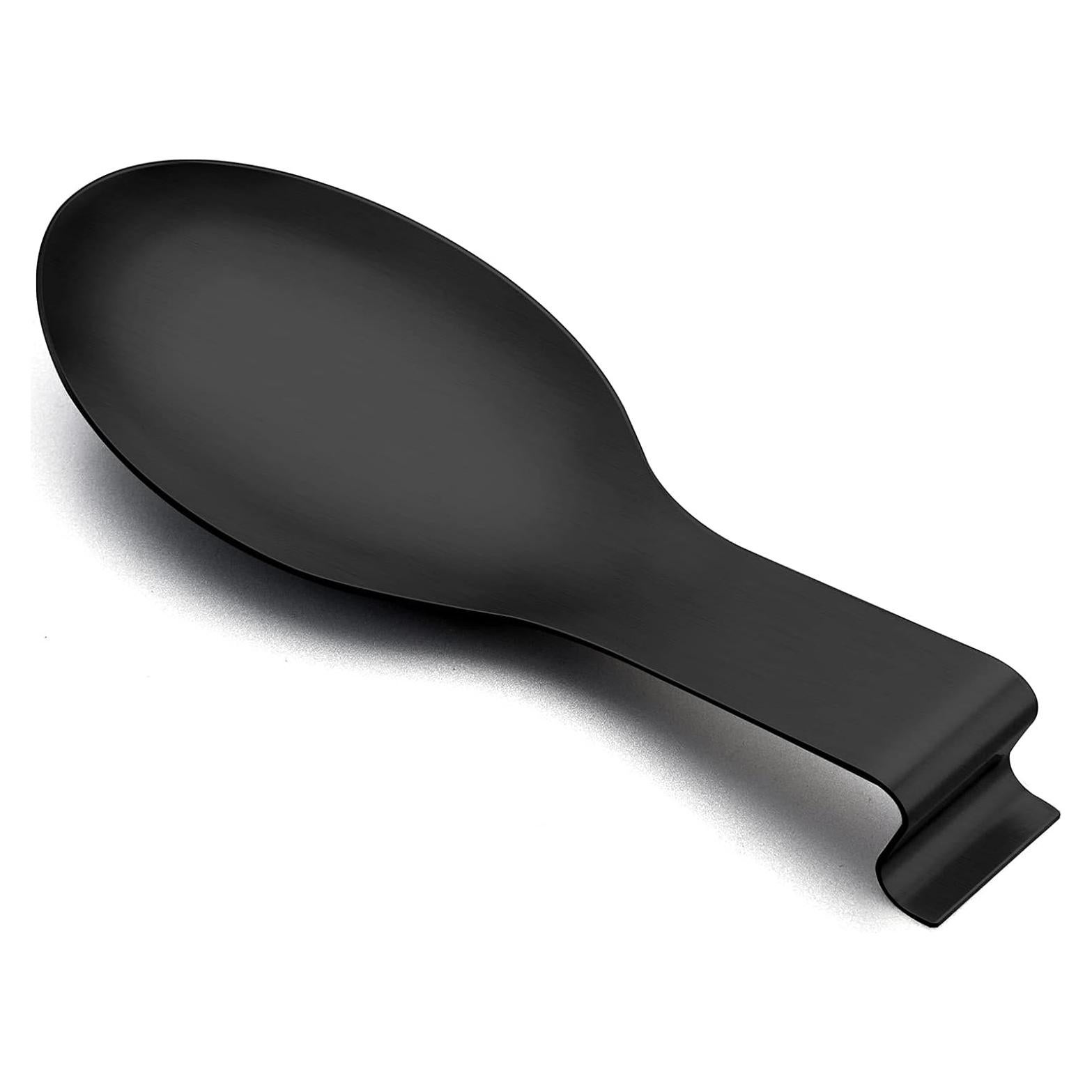 Soporte para cuchara E-far de acero inoxidable negro mate 23.5cm