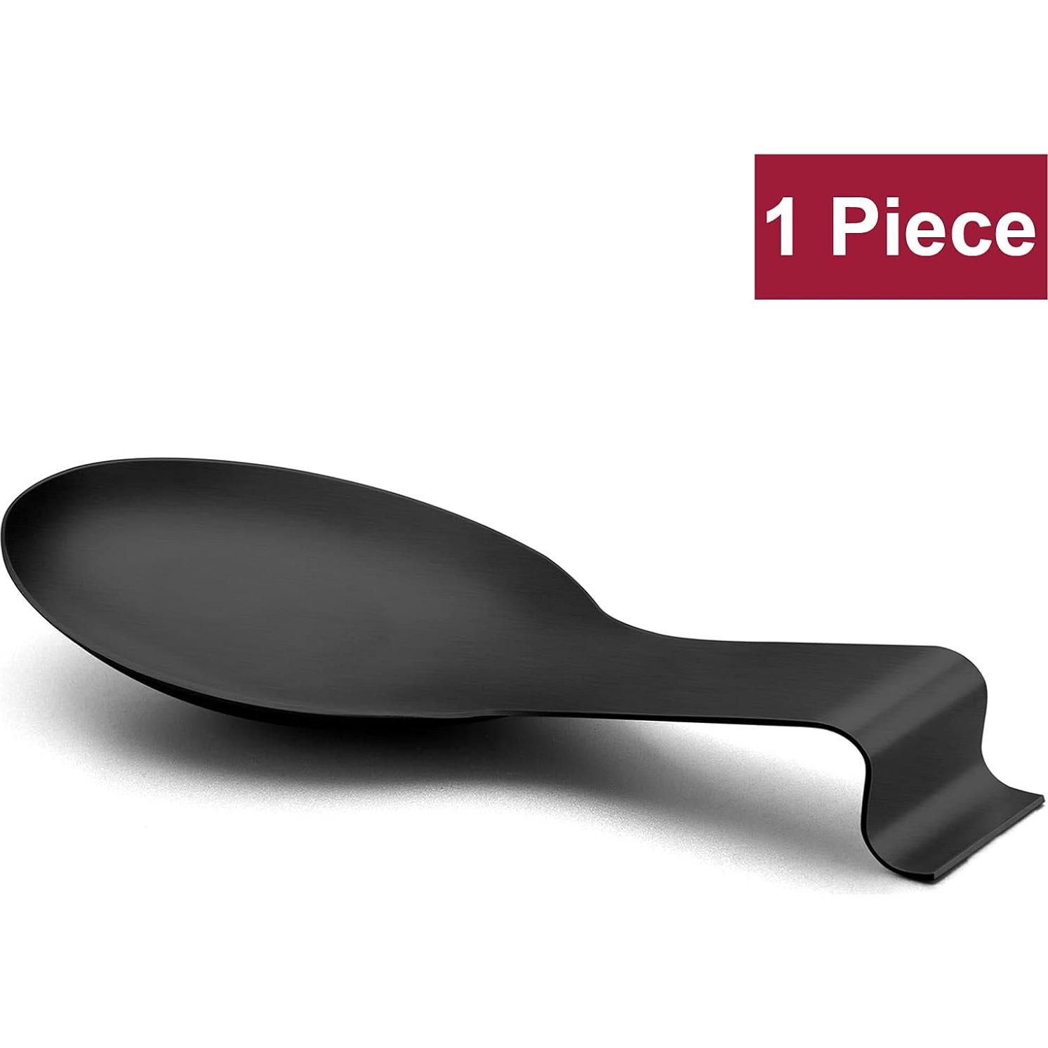 Soporte para cuchara E-far de acero inoxidable negro mate 23.5cm