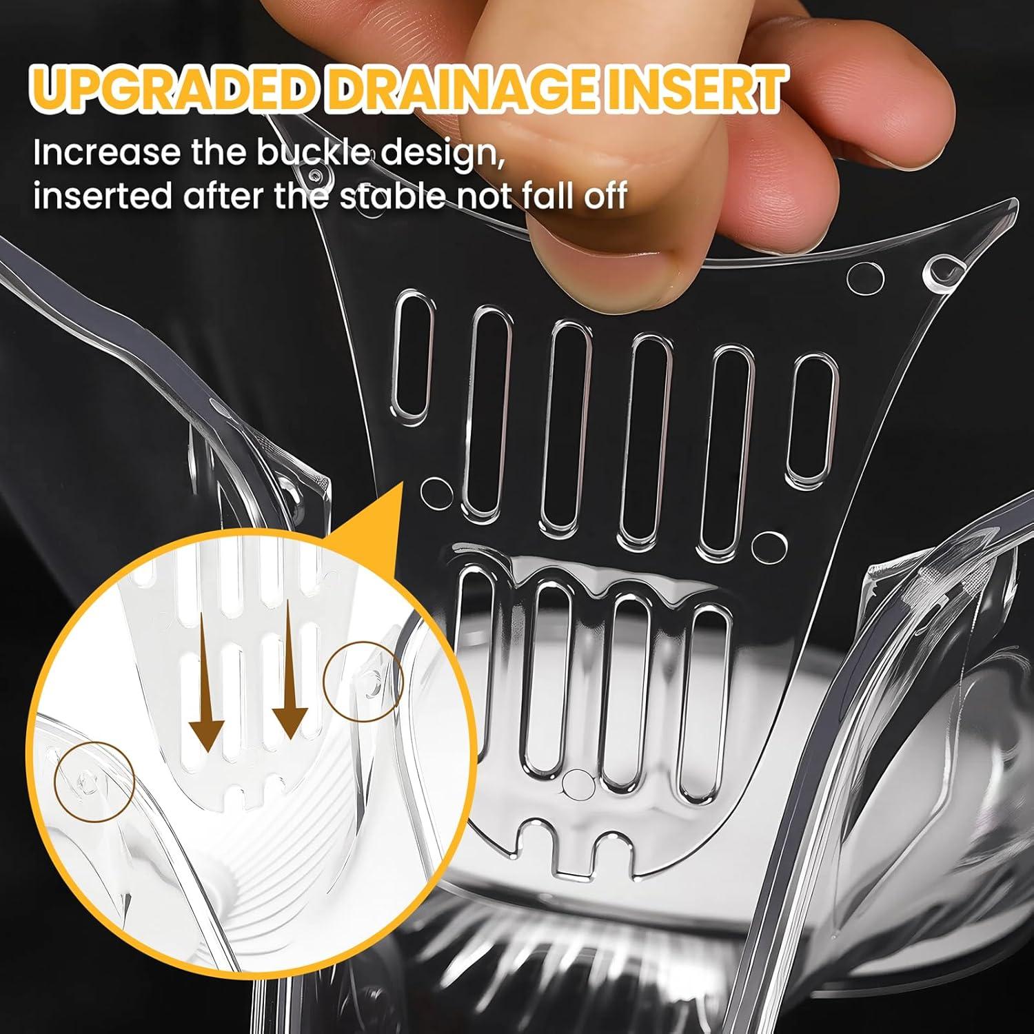 Canasta de Drenaje Multifuncional LOOHOI 2pcs 19.05cm Resistente