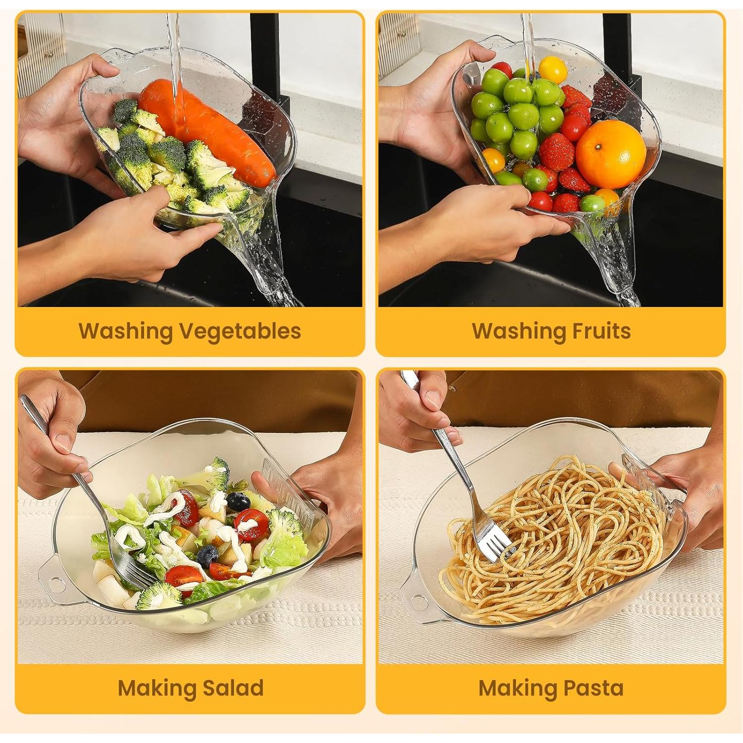 Canasta de Drenaje Multifuncional LOOHOI 2pcs 19.05cm Resistente