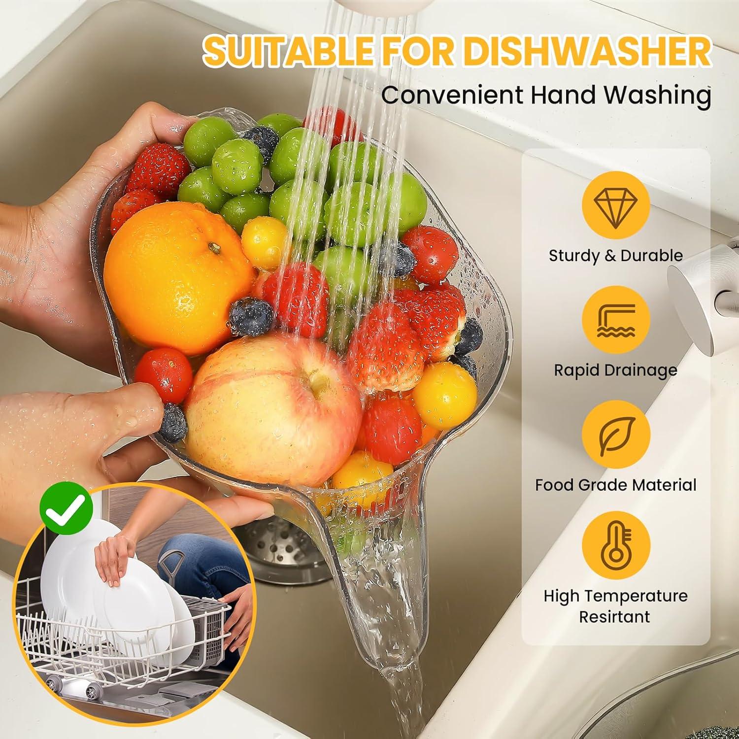 Canasta de Drenaje Multifuncional LOOHOI 2pcs 19.05cm Resistente