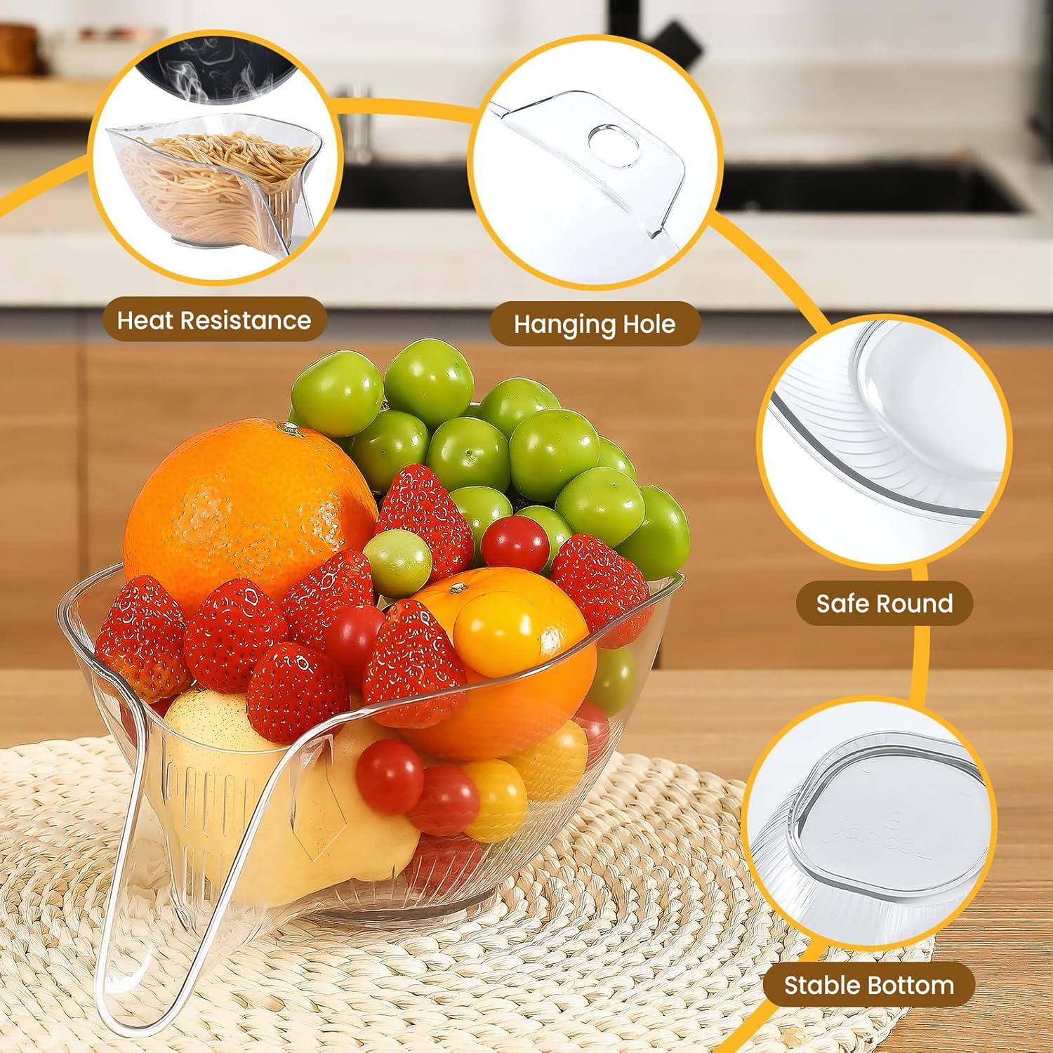 Canasta de Drenaje Multifuncional LOOHOI 2pcs 19.05cm Resistente