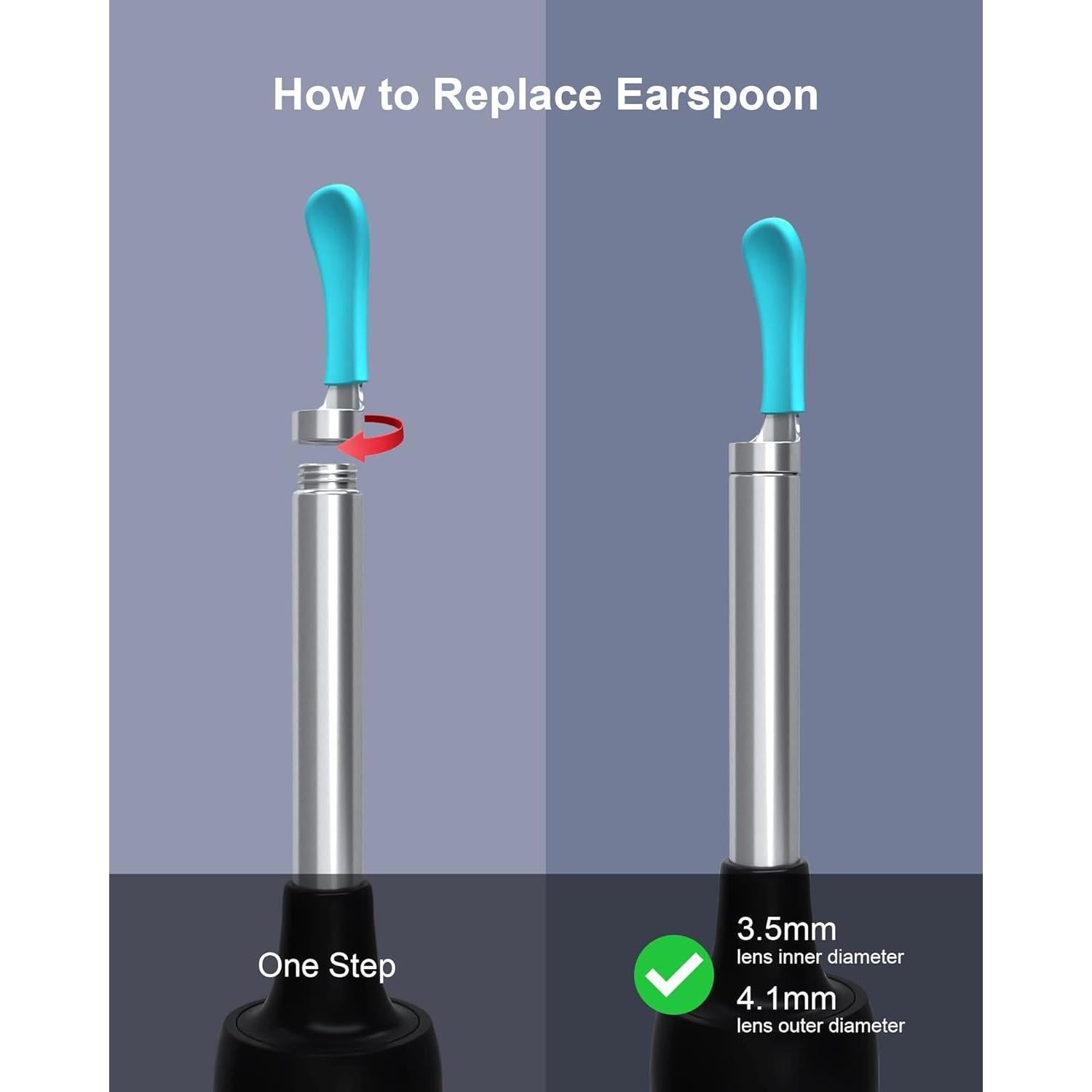 Juego de 8 Cucharas de Silicona para Oídos Bebird - Reemplazo