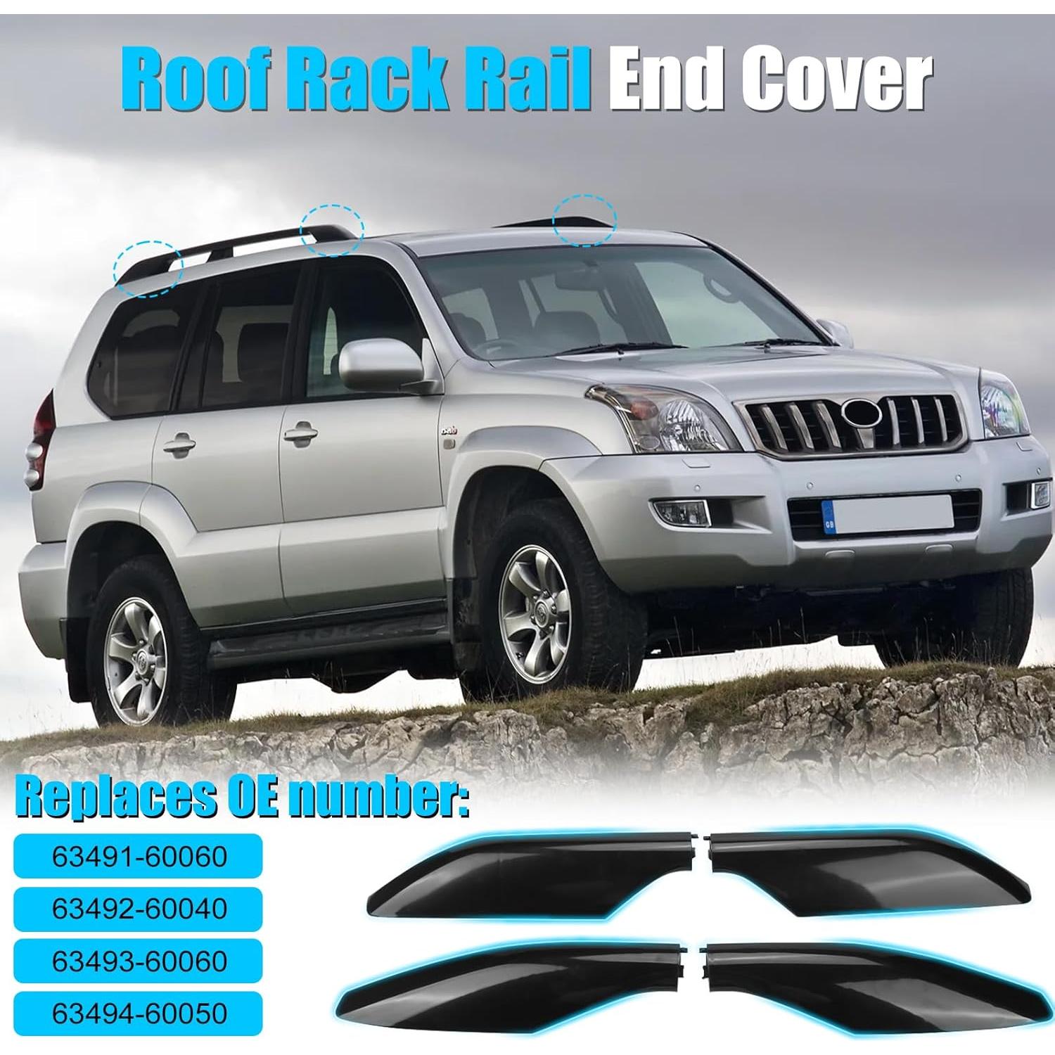 Cubierta de Fin de Carcasa de Rail de Techo LEZZYRUCK Negro