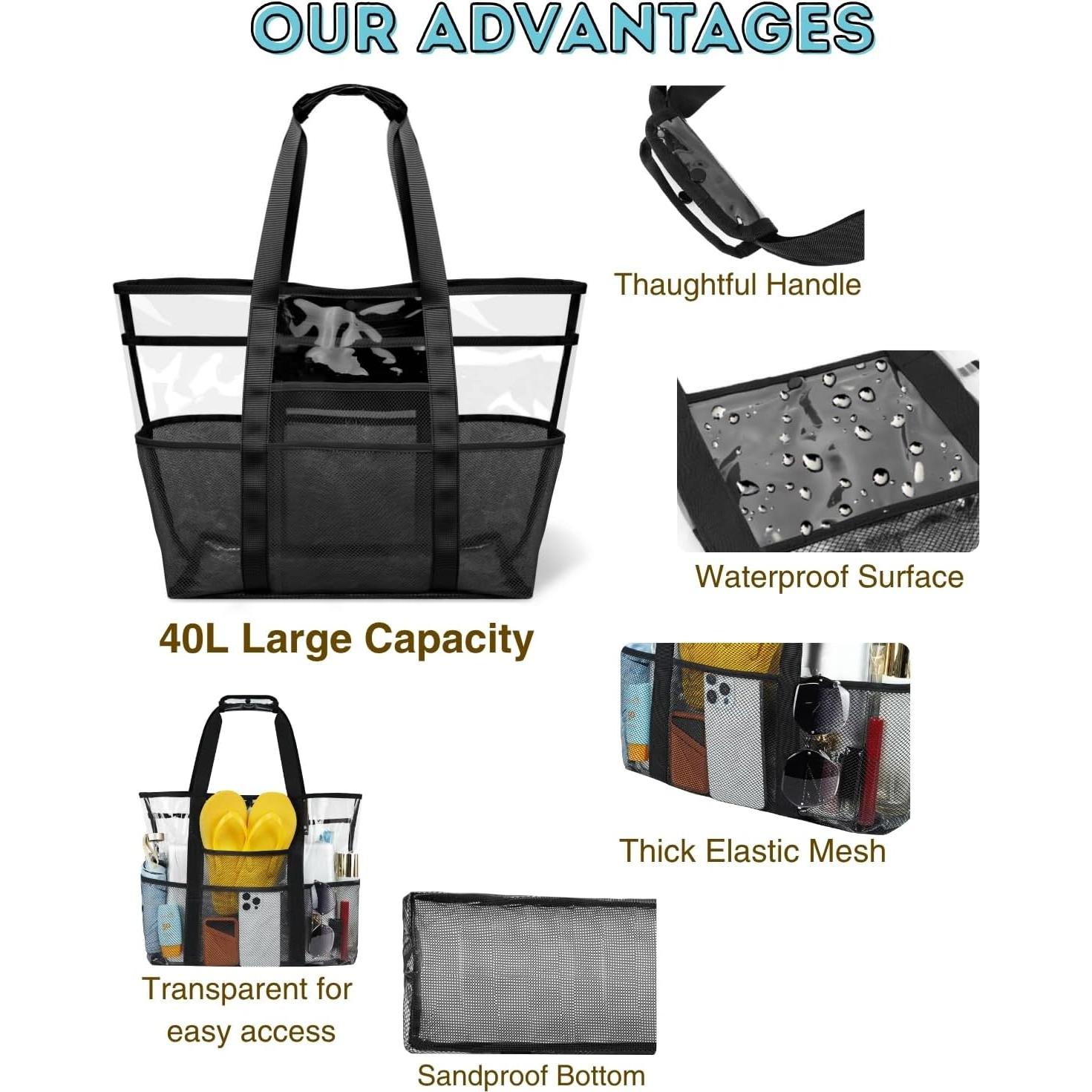 Bolsa de Playa XL Maffuno Impermeable 40L Negra