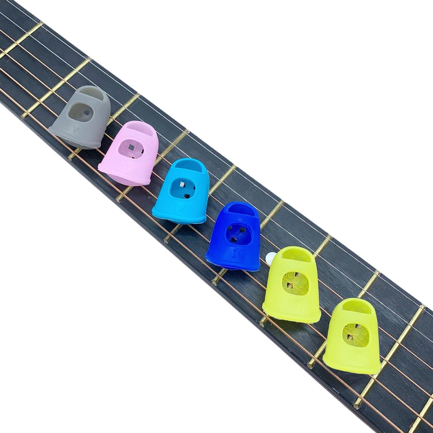 50 Protectores de Dedos de Silicona para Guitarra y Ukulele