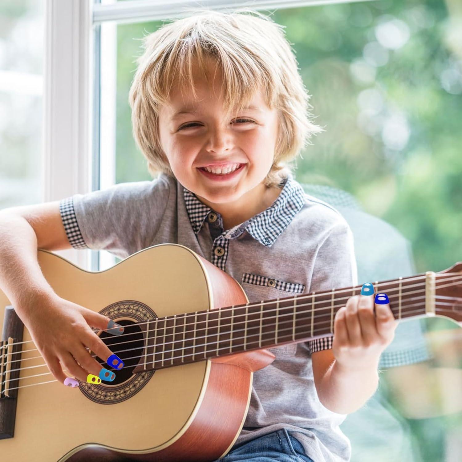 50 Protectores de Dedos de Silicona para Guitarra y Ukulele