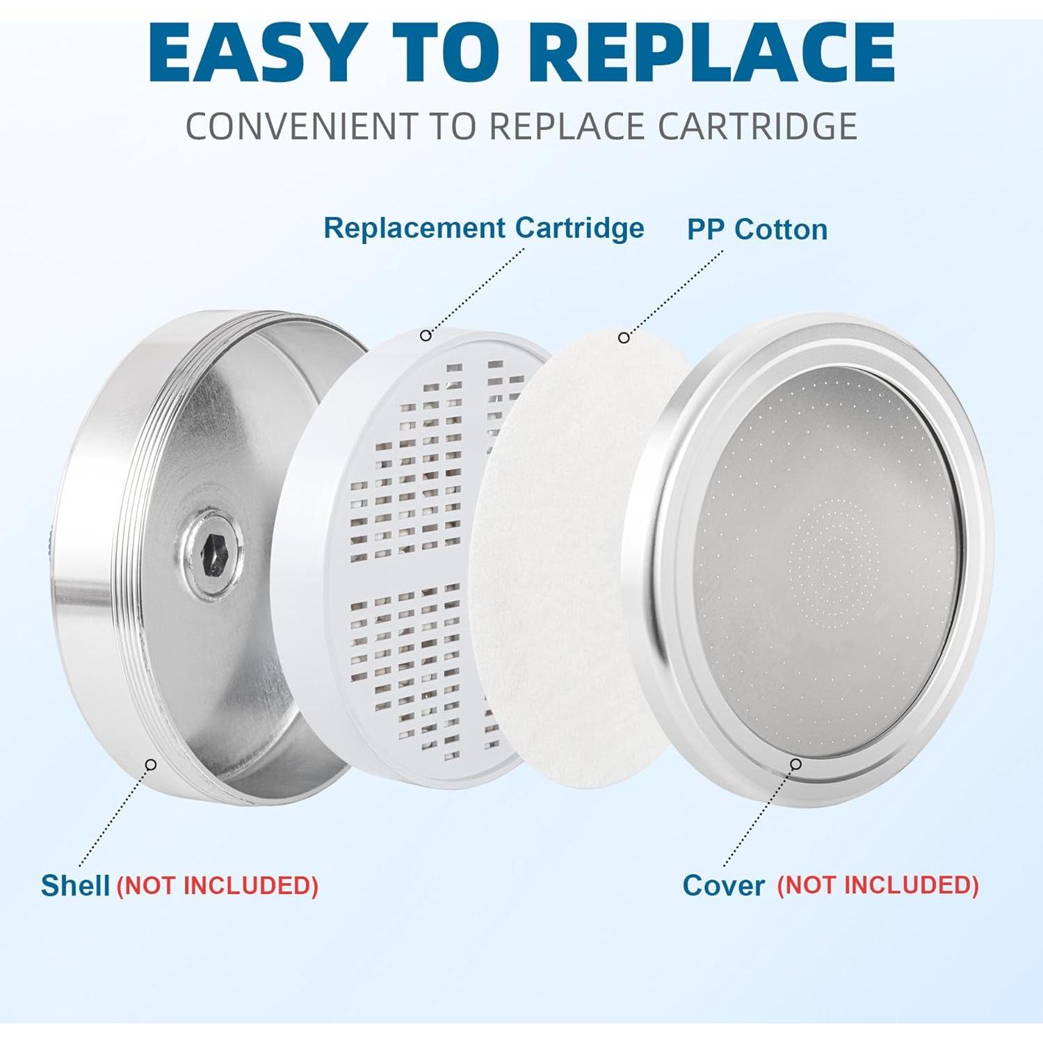 Cartucho Filtro de Ducha Vitamina C E A Aquahomegroup - 2 Paquetes