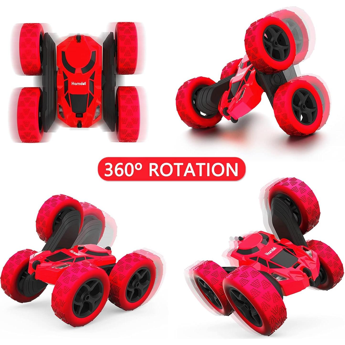 Coche RC Hamdol T1 Acrobático 4WD 360° Rotación LED Rojo