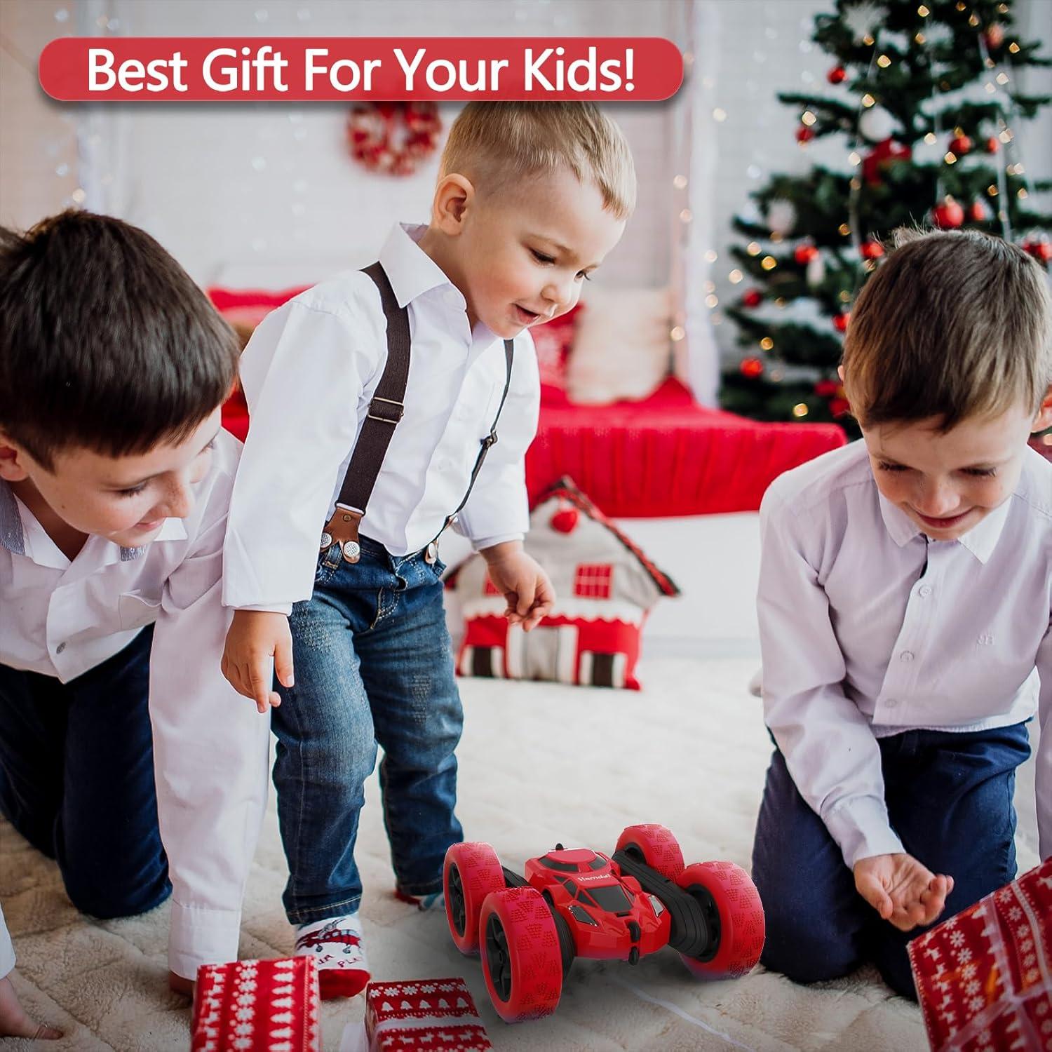 Coche RC Hamdol T1 Acrobático 4WD 360° Rotación LED Rojo