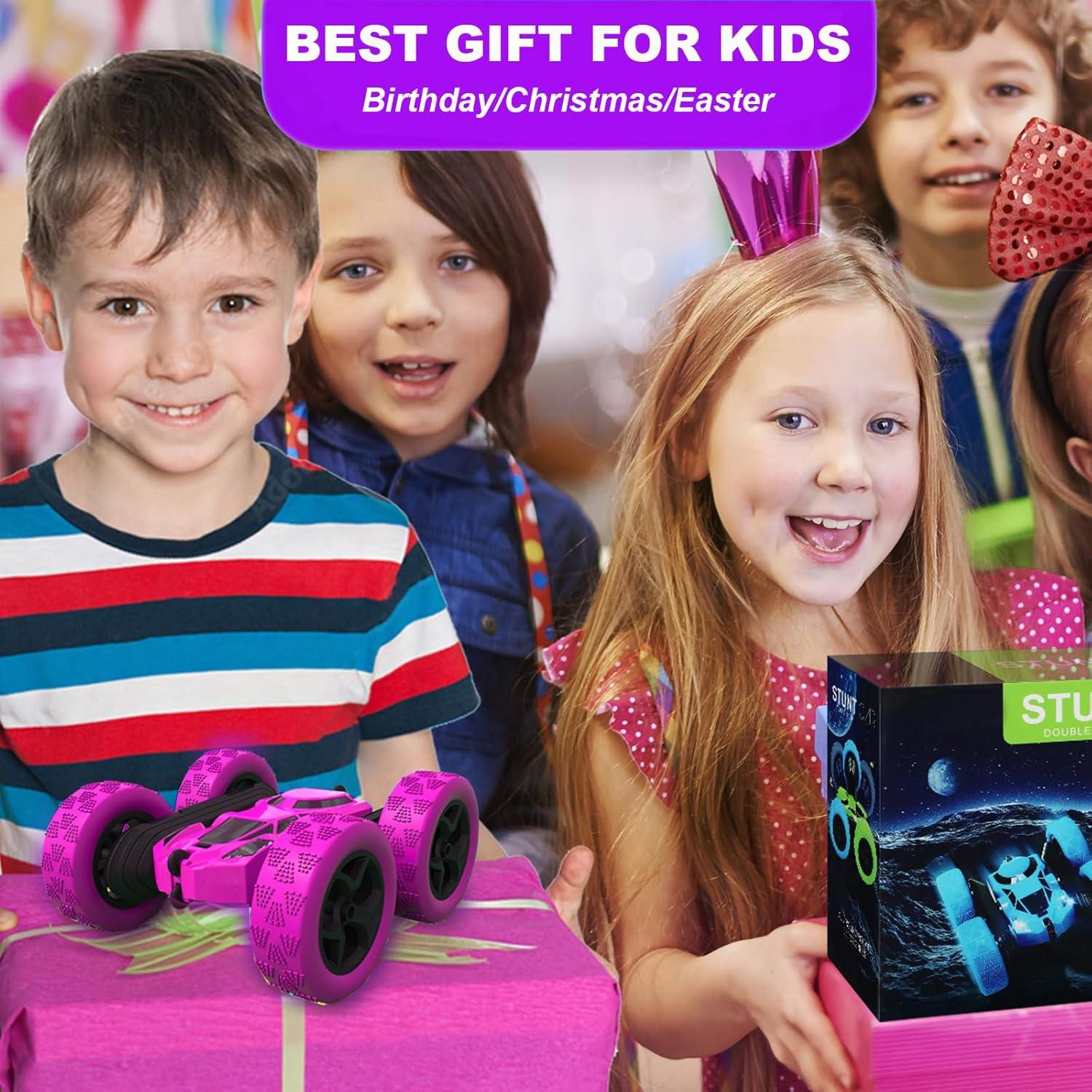 Coche RC Acrobático Hamdol 4WD Doble Cara 360° Púrpura